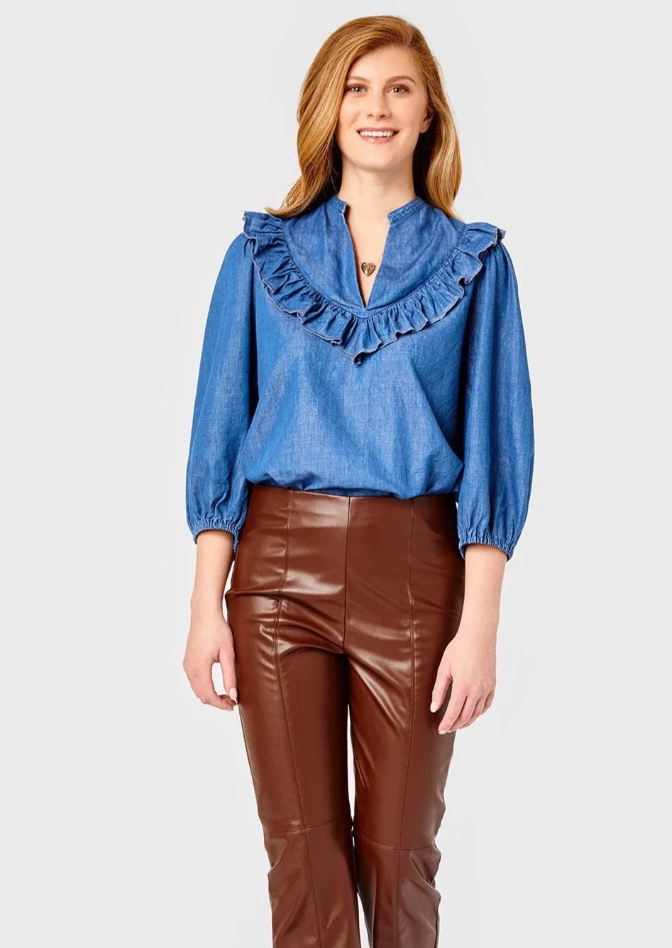 Mabel Top- Chambray sold by Illie & Co product image thumbnail 3