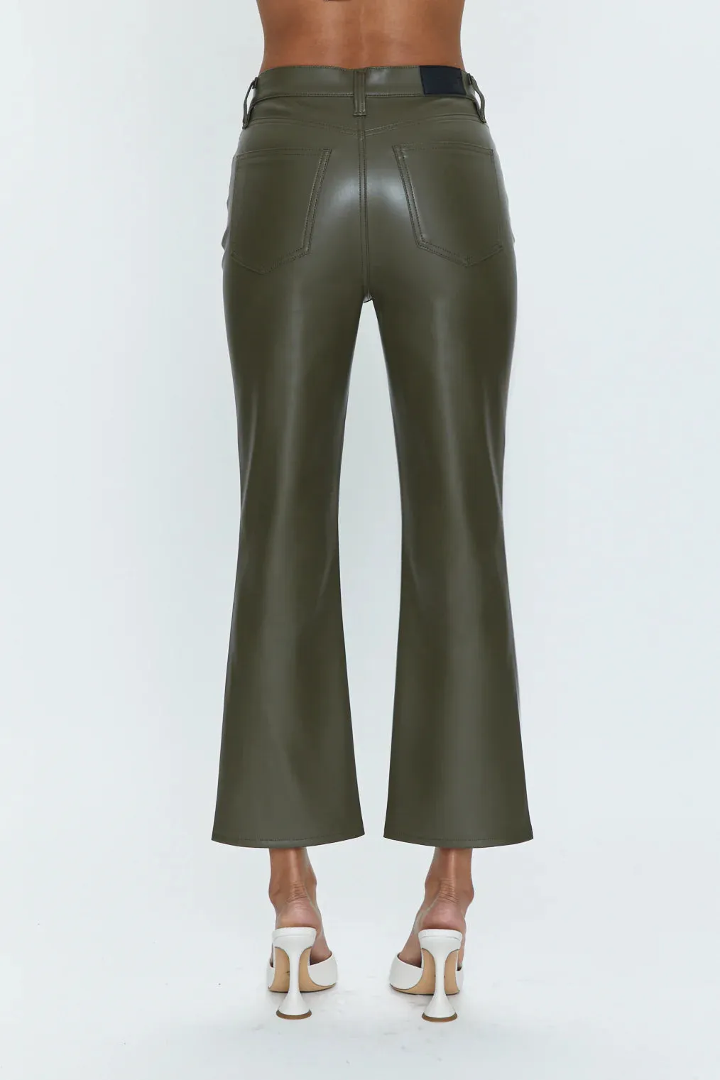 Lennon Vegan Leather Pants- Sage Green sold by Illie & Co product image thumbnail 2