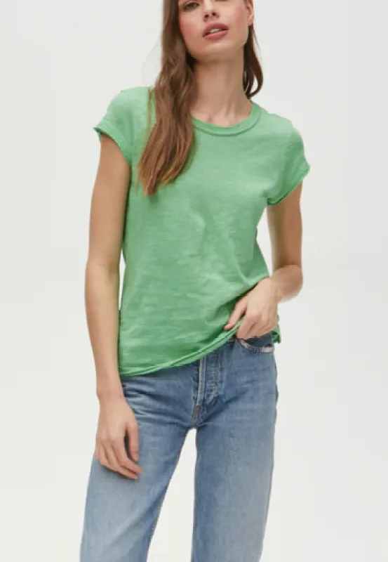 Trudy Crew Tee- Fern Green made by Michael Stars