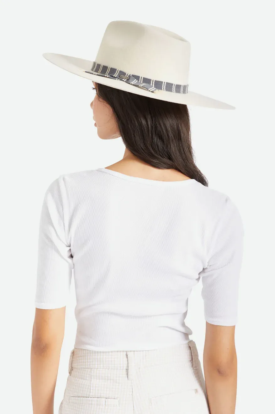 Leigh Felt Fedora- Dove sold by Illie & Co product image thumbnail 4