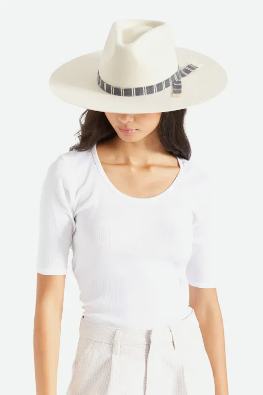 Leigh Felt Fedora- Dove made by Brixton