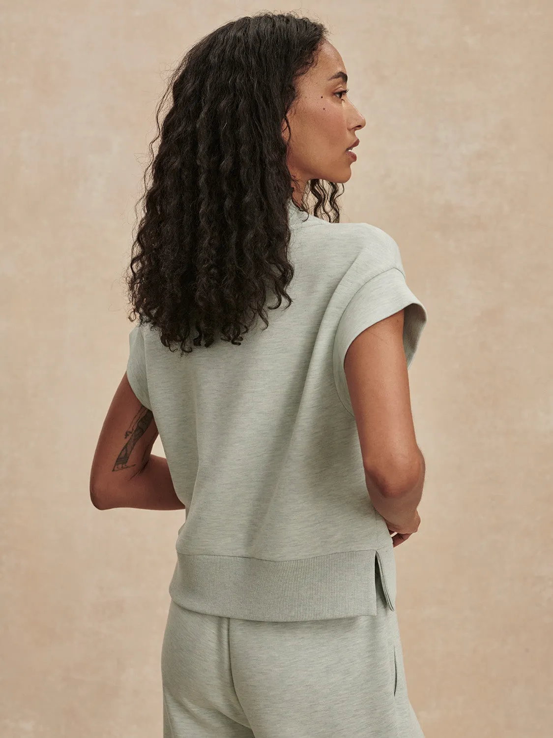 Gracee V-Neck Tank- Mint Green Marl sold by Illie & Co product image thumbnail 2