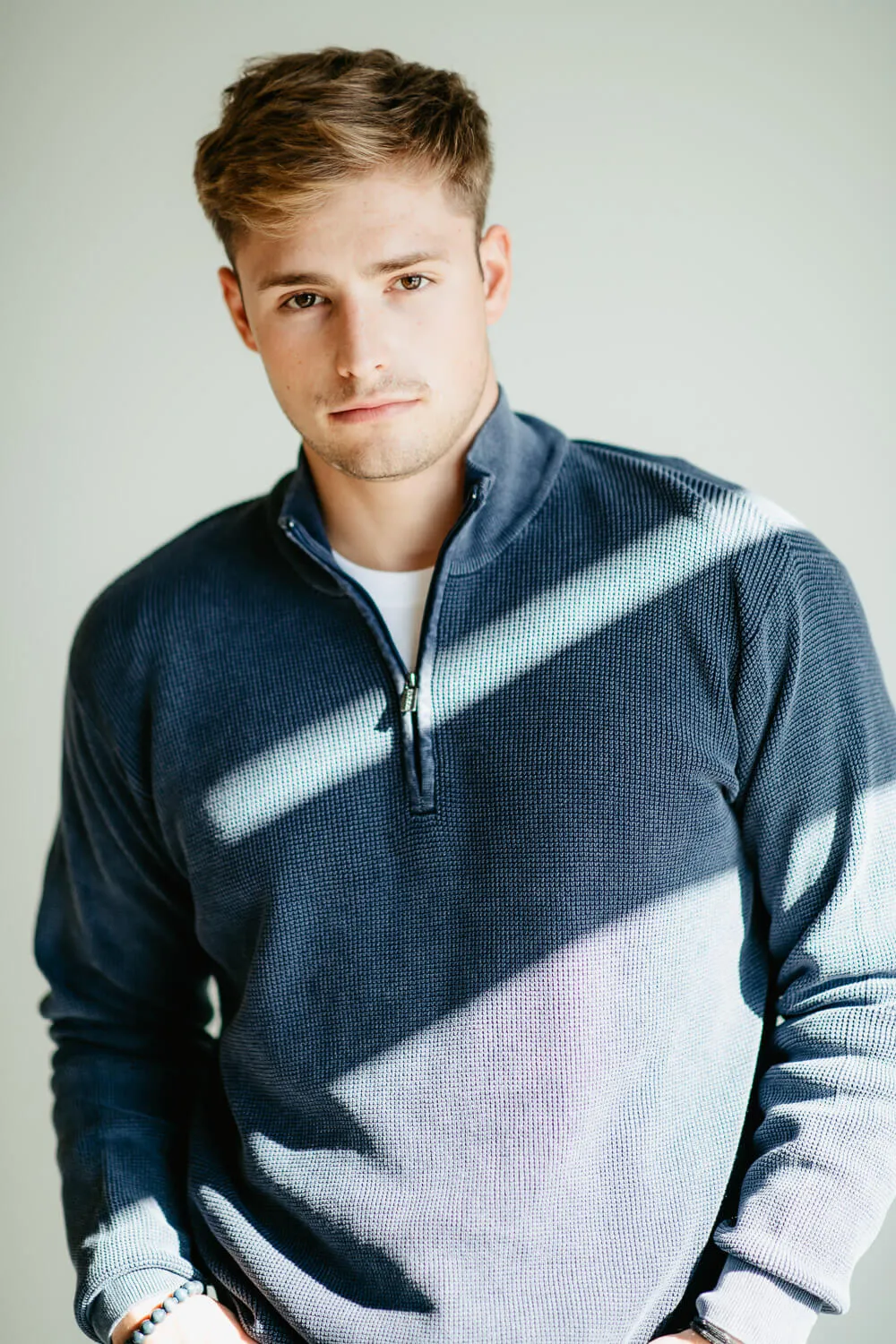 Sand Washed ¼ Zip Sweater for Men in Navy Blue | 9050-MIDNTNVY sold by Glik’s