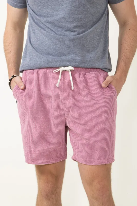 Corduroy Shorts for Men in Coral | SB56-FW3-CORAL sold by Glik’s