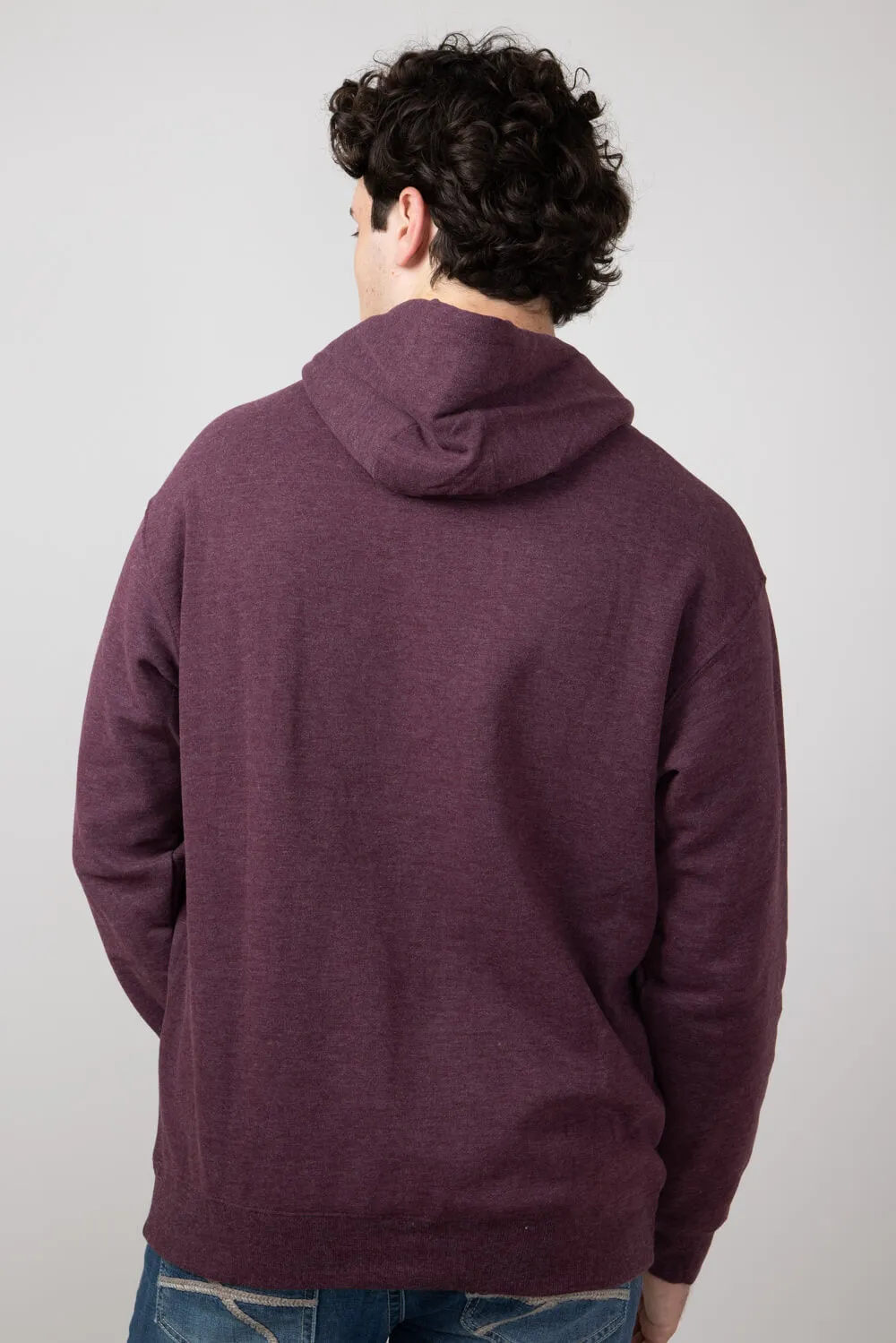 Ariat Logo Hoodie for Men in Malbec Heather | 10052768-MALBEC sold by Glik’s product image thumbnail 5