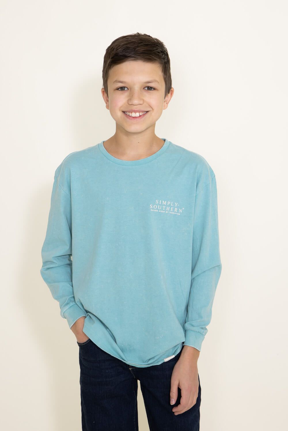 Simply Southern Youth Canoe on a Car Long Sleeve T-Shirt for Boys in Blue | YTH-SC-MN-LS-CANOE-BROOK sold by Glik’s product image thumbnail 2