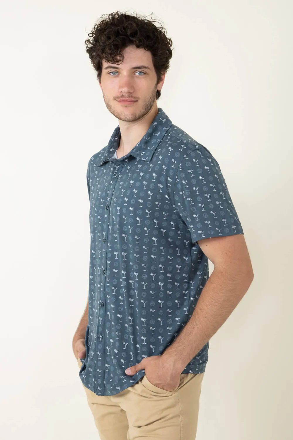 WearFirst Knit Dry Martini Shirt for Men in Orion Blue | K017A-MARTINI sold by Glik’s product image thumbnail 5