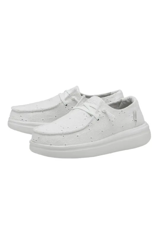 HEYDUDE Women’s Wendy Rise Eyelet Shoes in Chapel Bells | 40075-9CT sold by Glik’s