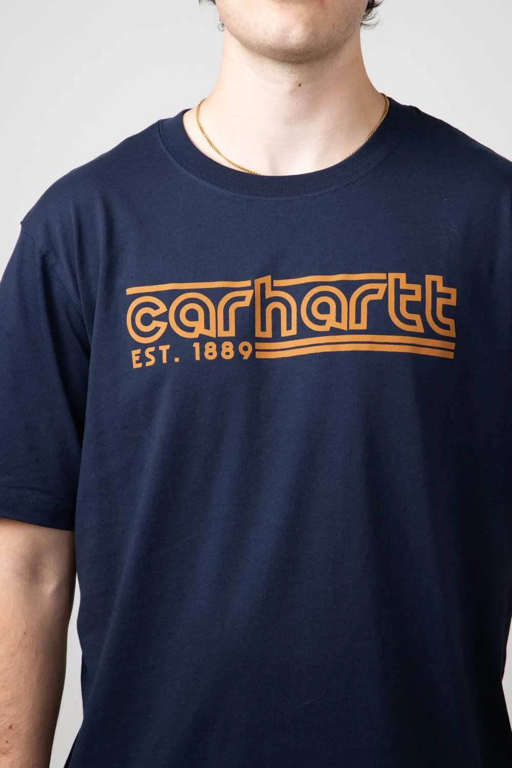 Carhartt Relaxed Fit Lightweight Logo Graphic T-Shirt for Men in Navy | 106538-I26-NVY sold by Glik’s product image thumbnail 3