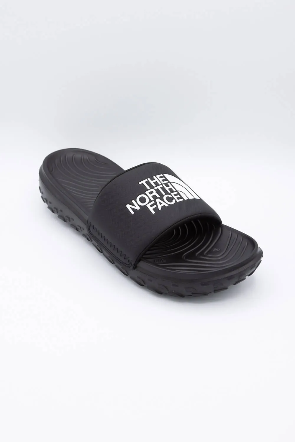 The North Face Never Stop Cush Slides for Men in Black | NF0A8A90-KX7 sold by Glik’s