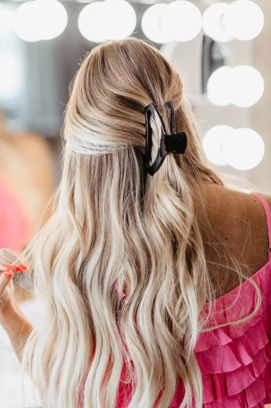 Teleties Large Open Claw Hair Clip in Black | TT-CL02-002 sold by Glik’s