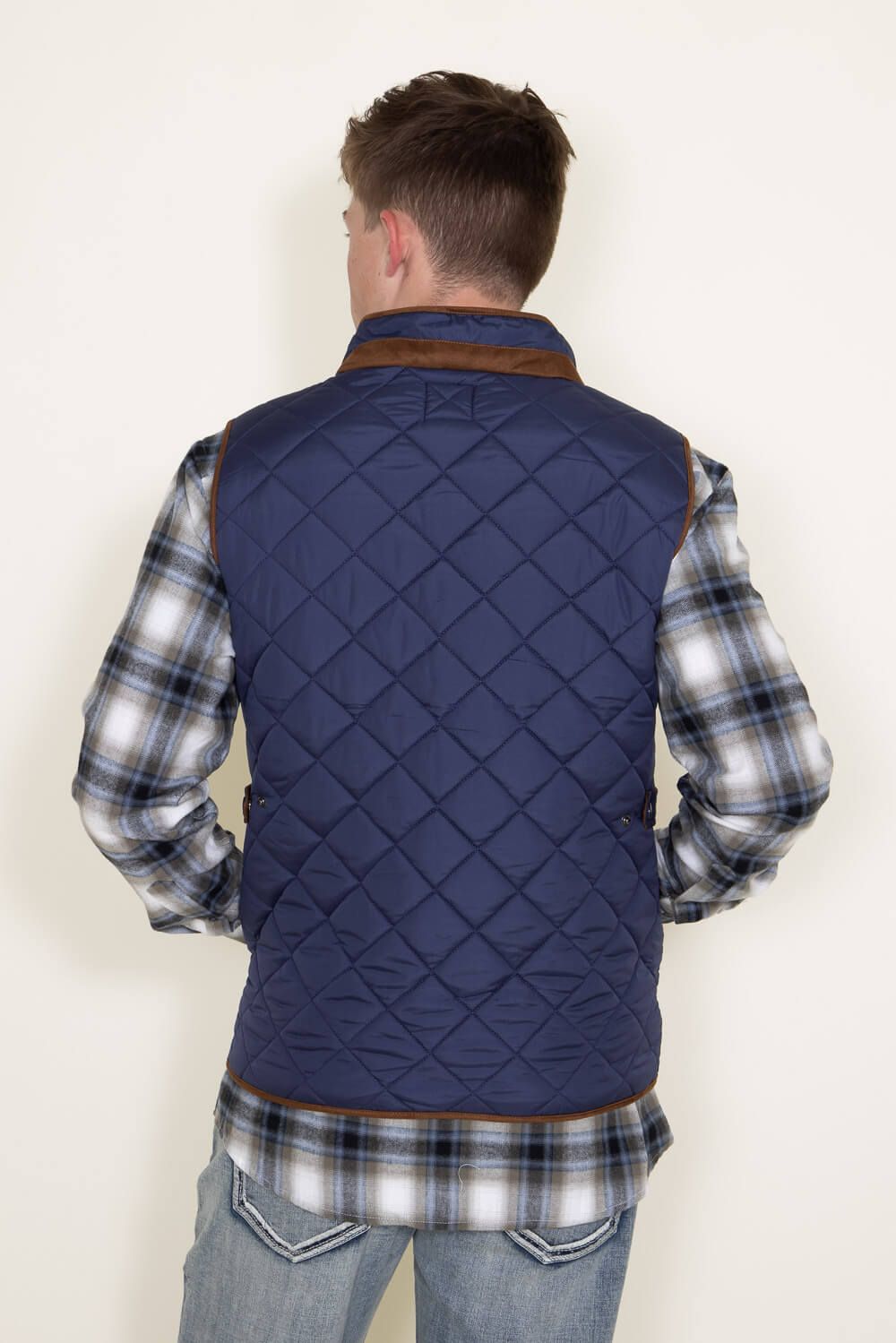 Quilted Field Vest for Men in Indigo Blue | 9028-INDIGO sold by Glik’s product image thumbnail 2