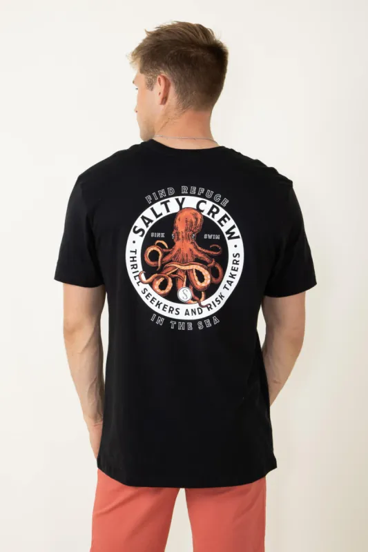 Salty Crew Deep Reach T-Shirt for Men in Black | 20035666 sold by Glik’s