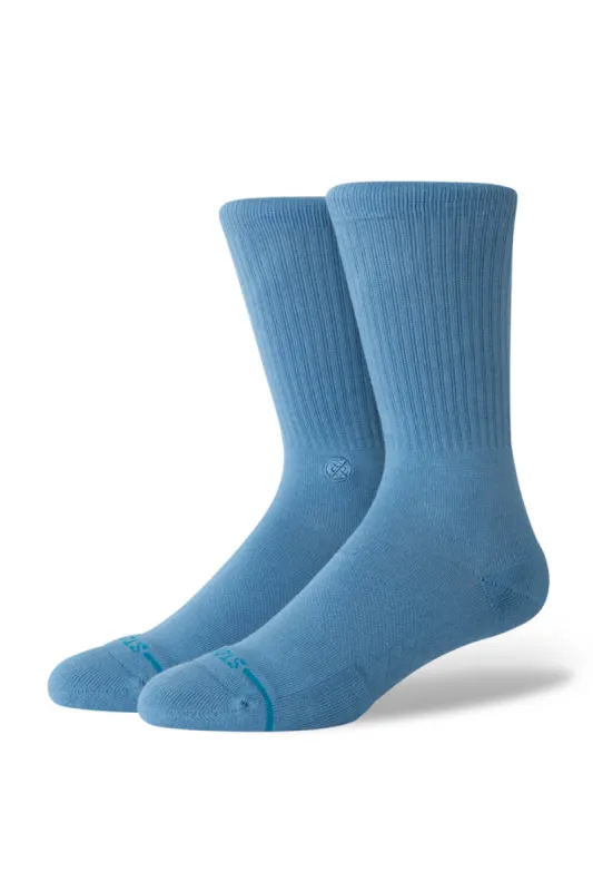 Stance Icon Crew Socks for Men in Blue Steel | M311D14ICO-BLS sold by Glik’s