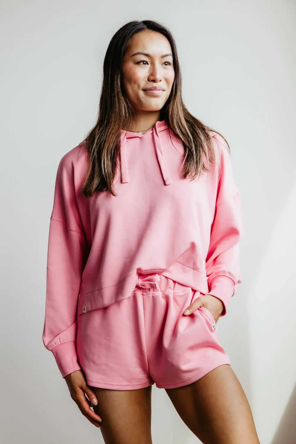 Simply Southern Cropped Hoodie for Women in Pink | PP-0124-HD-CRP-ROSE sold by Glik’s