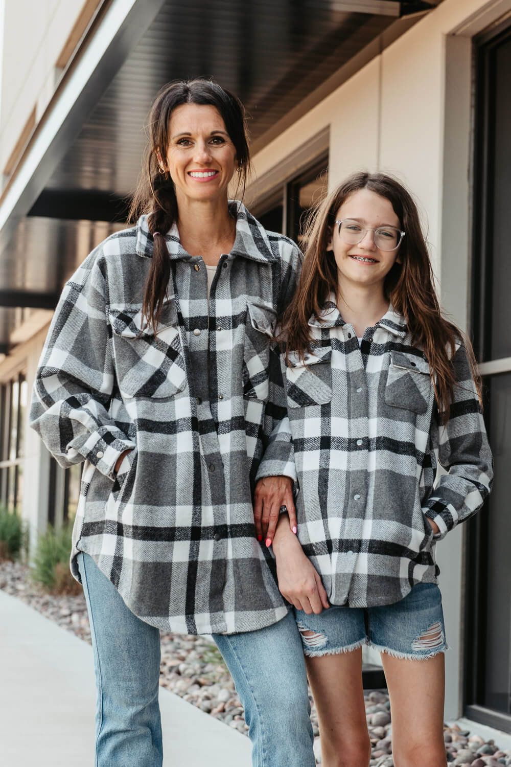 Plaid Shacket for Women in Grey | SHKTPLD-PLAIDGREY sold by Glik’s