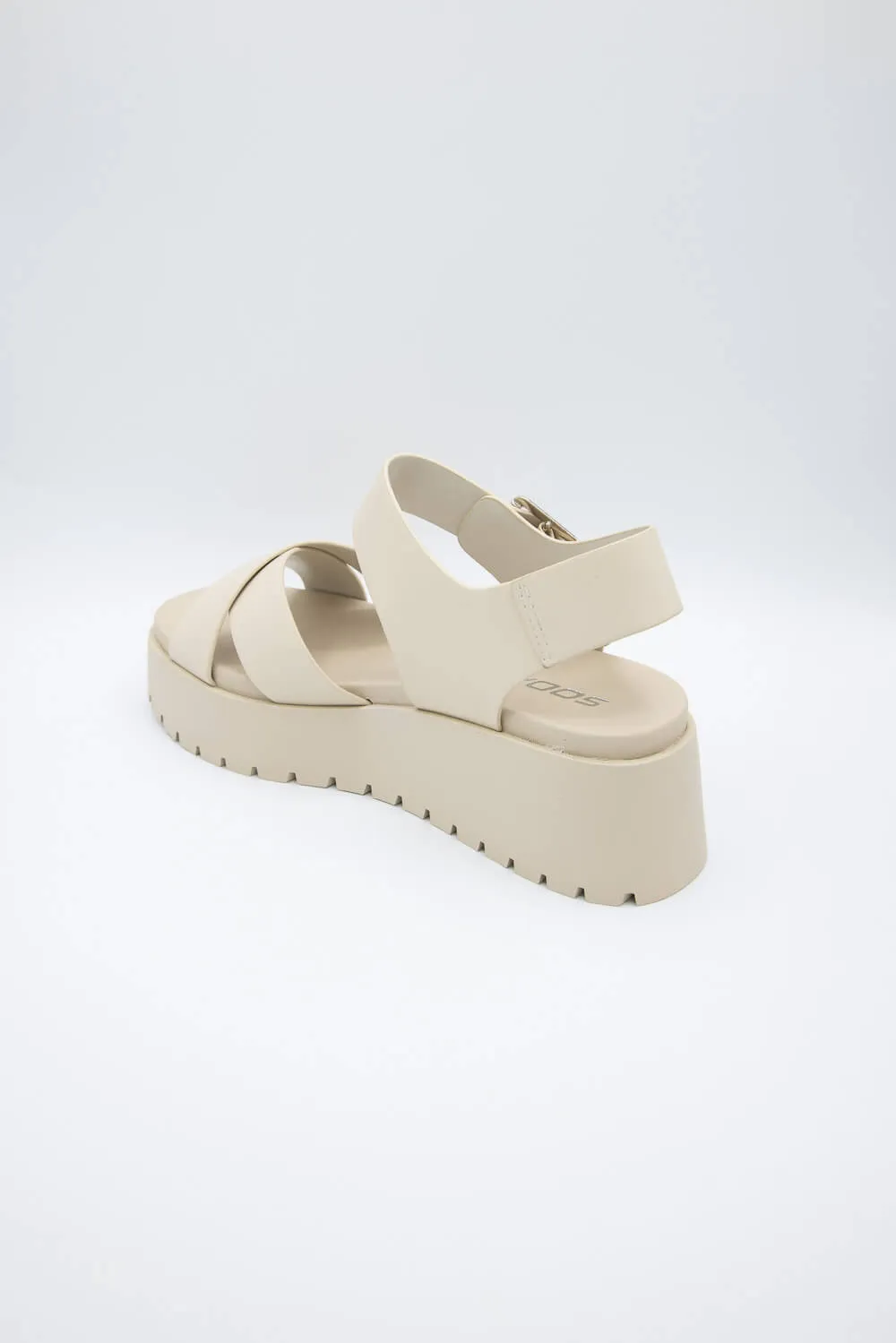 Soda Alyssa Lug Wedge Sandals for Women in Bone | ALYSSA-S DK BONE sold by Glik’s product image thumbnail 4