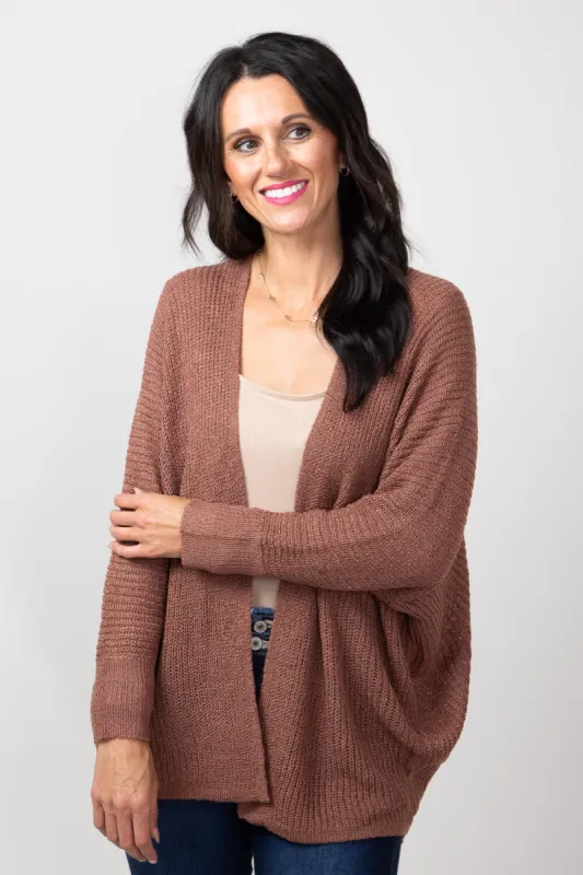 Shaker Stitch Cardigan for Women in Brick | 61865-BRK sold by Glik’s