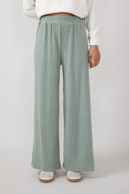 Wide Leg Lounge Pants for Women in Olive | NP70169F-OLIVE sold by Glik’s