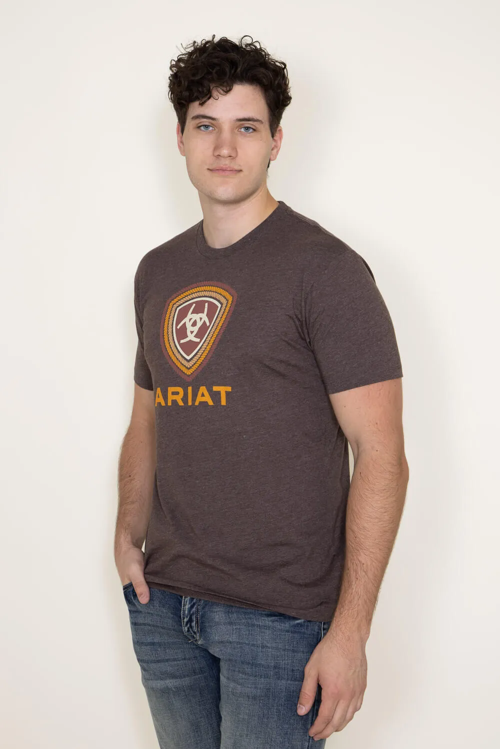 Ariat Rope Lockup T-Shirt for Men in Brown | 10047645-BROWN sold by Glik’s product image thumbnail 3