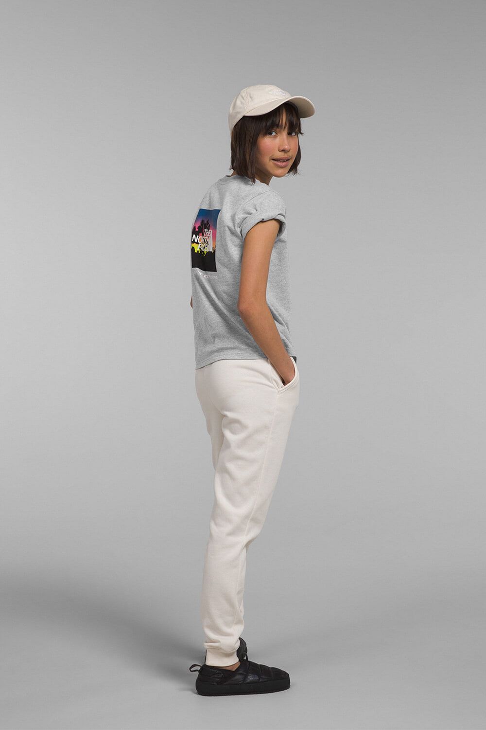 The North Face Youth Graphic T-Shirt for Girls in Grey | NF0A84MM-OB1 sold by Glik’s product image thumbnail 3