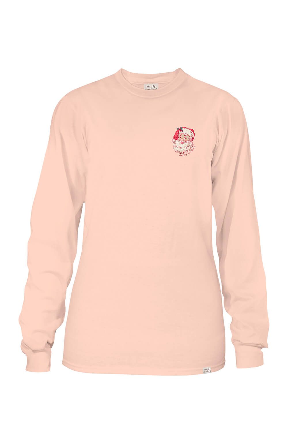 Simply Southern Youth Long Sleeve Retro Santa T-Shirt for Girls in Cream | YTH-LS-RETROSANTA-CREAM sold by Glik’s product image thumbnail 2