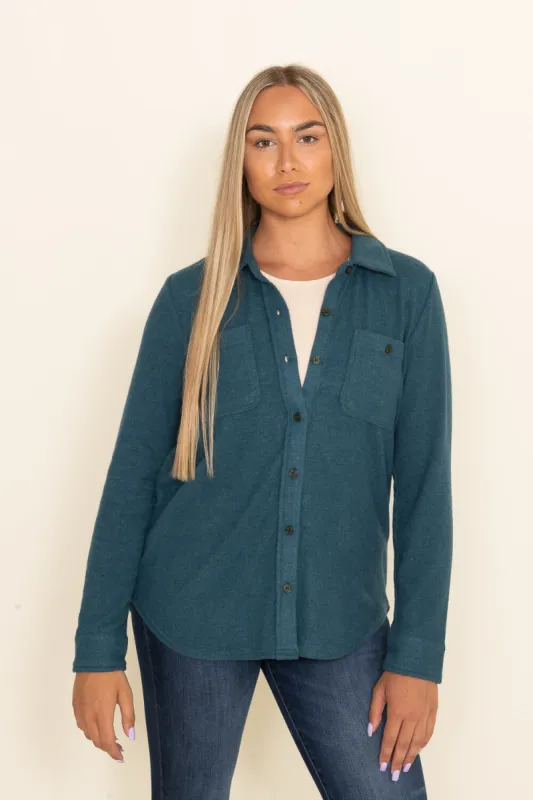 Thread & Supply Lewis Button Up Shirt for Women in Blue/Green | T1084PVXTS-REFLECTING POND sold by Glik’s