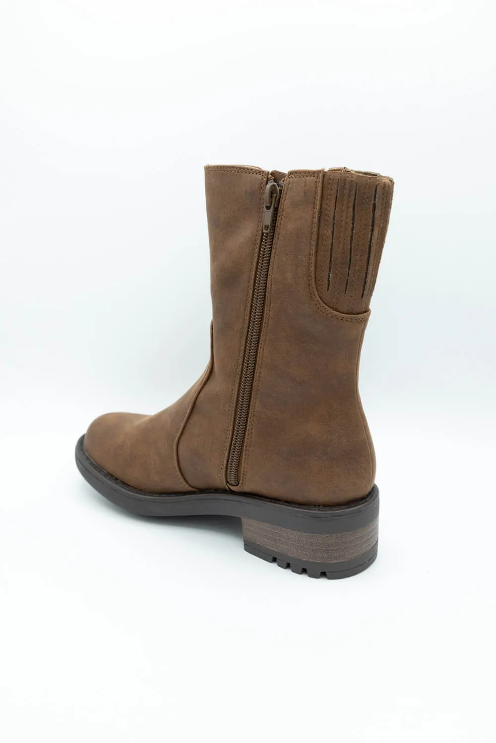 B52 by Bullboxer Mid Calf Lug Booties for Women in Cognac | 427647F6T-COGNAC sold by Glik’s product image thumbnail 3