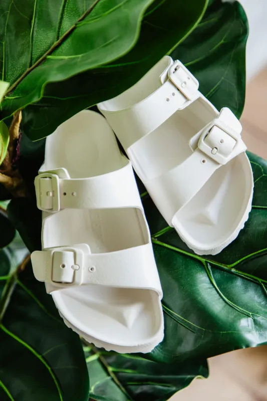 Birkenstock Arizona Essentials EVA Sandals for Women in Eggshell | 1027384 sold by Glik’s