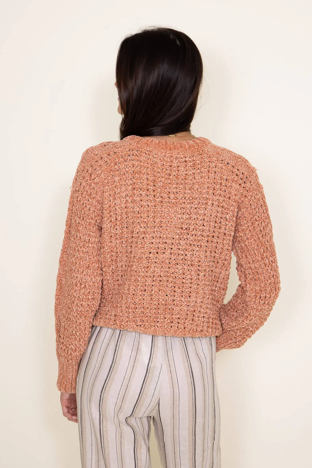 Simply Southern Chenille Cropped Sweater for Women in Chestnut Brown | PP-0223-CROP-CHENILLE-CHSTNUT sold by Glik’s product image thumbnail 3