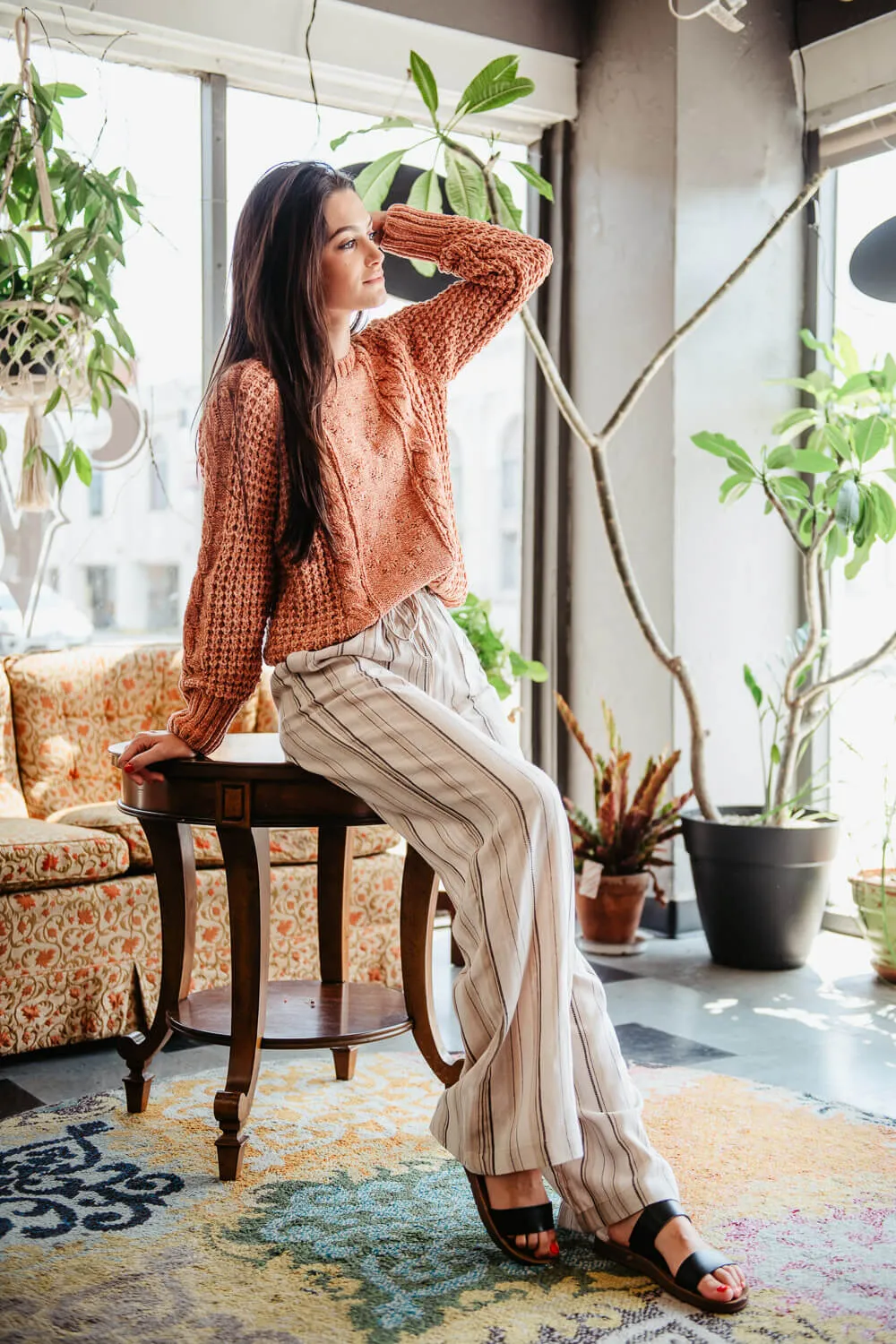 Simply Southern Chenille Cropped Sweater for Women in Chestnut Brown | PP-0223-CROP-CHENILLE-CHSTNUT sold by Glik’s product image thumbnail 2