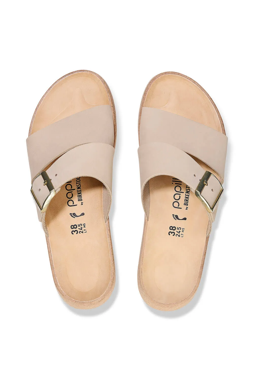 Papillio by Birkenstock Almina Nubuck Leather Sandals for Women in Sandcastle | 1026974 sold by Glik’s product image thumbnail 5