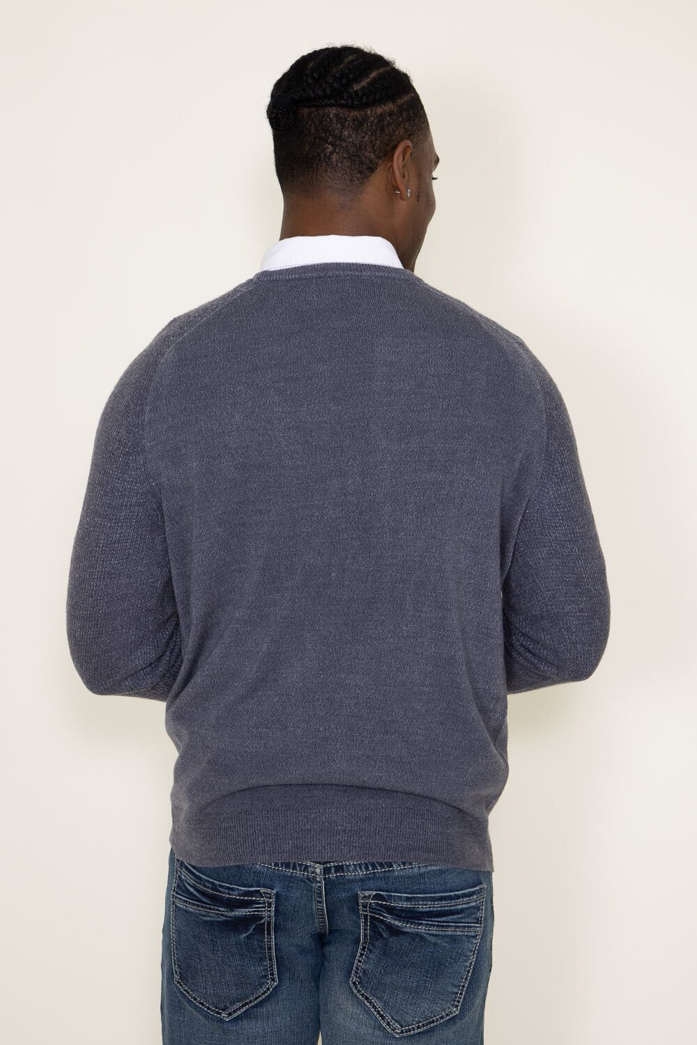 Weatherproof Vintage Soft Touch Raglan Crewneck Sweater for Men in Grey Blue | F2340118GK-GREYBLUE sold by Glik’s product image thumbnail 2