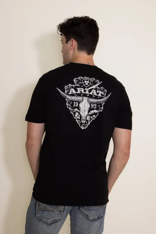 Ariat Arrowhead T-Shirt for Men in Black  | 10042635-BLACK sold by Glik’s