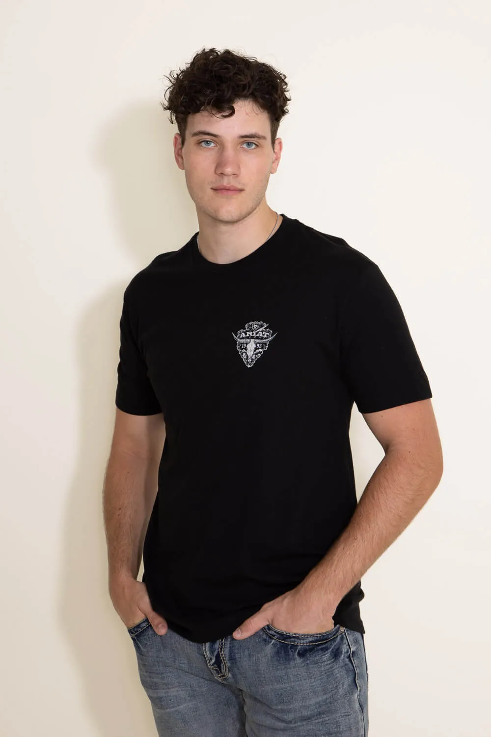Ariat Arrowhead T-Shirt for Men in Black | 10042635-BLACK sold by Glik’s product image thumbnail 3