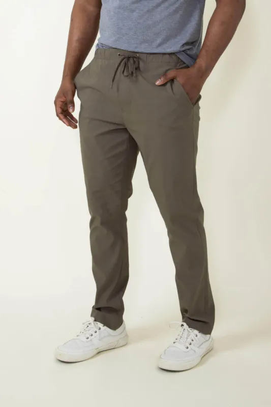 Copper & Oak Elastic File Tech Jogger Pants for Men in Mushroom Green | K4S4164-MUSHROOM sold by Glik’s