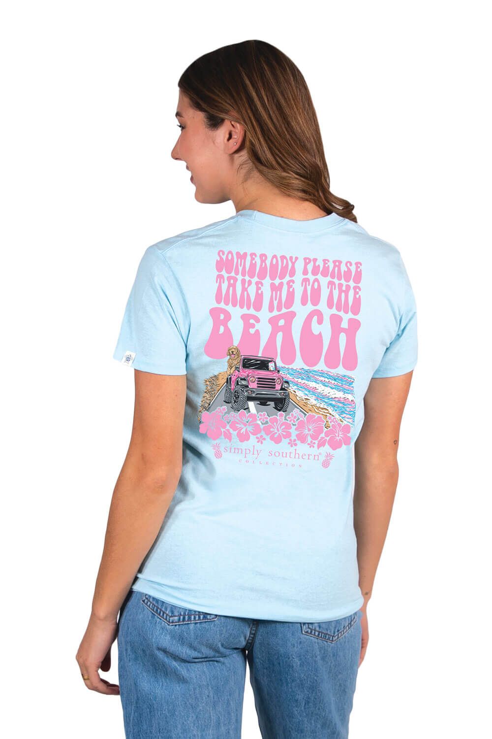 Simply Southern Take Me To The Beach T-Shirt for Women in Blue | SS-TAKEME-ICE sold by Glik’s