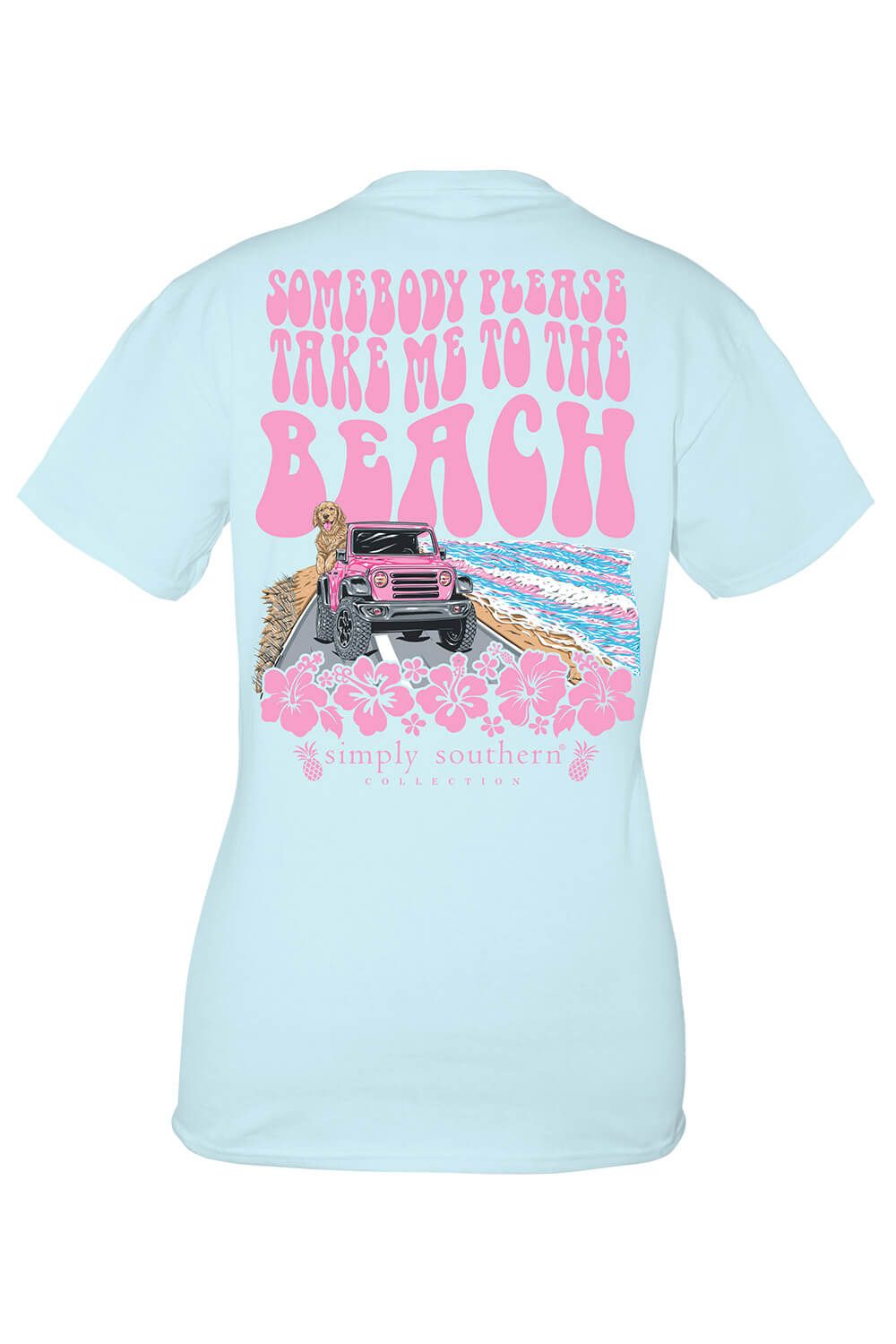Simply Southern Take Me To The Beach T-Shirt for Women in Blue | SS-TAKEME-ICE sold by Glik’s product image thumbnail 3