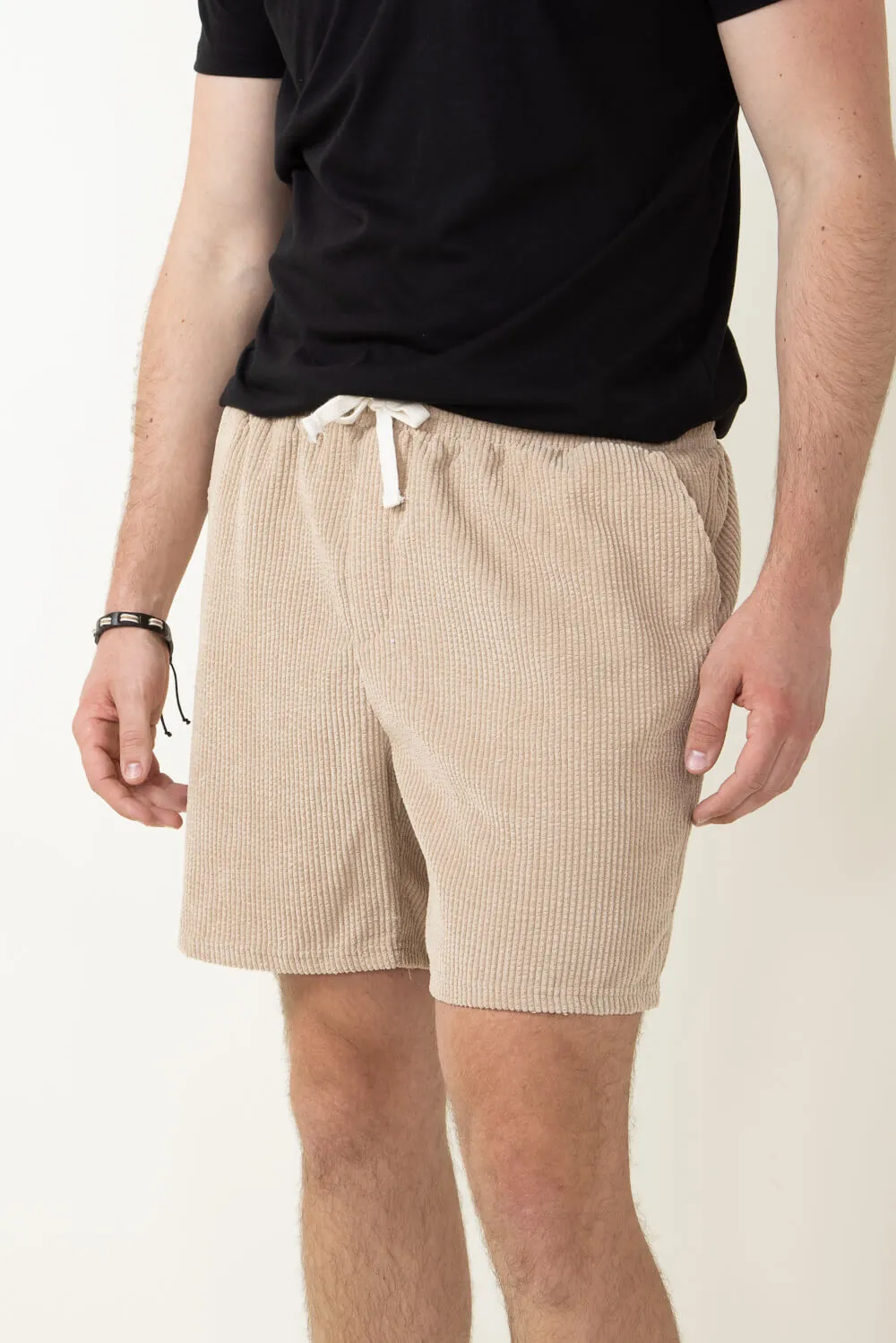Corduroy Shorts for Men in Tan | SB56-FW3-TAN sold by Glik’s product image thumbnail 3