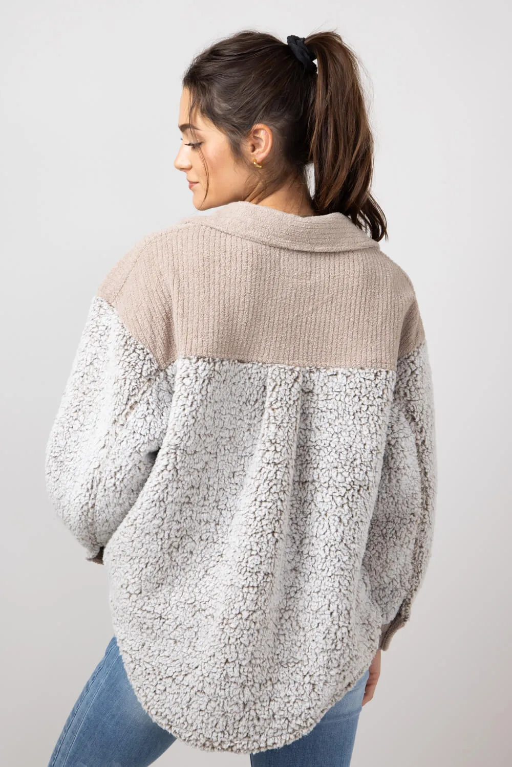 Simply Southern Soft Shacket for Women in Frost/Tan | PP-0224-SHKT-SFT-FROST sold by Glik’s product image thumbnail 2