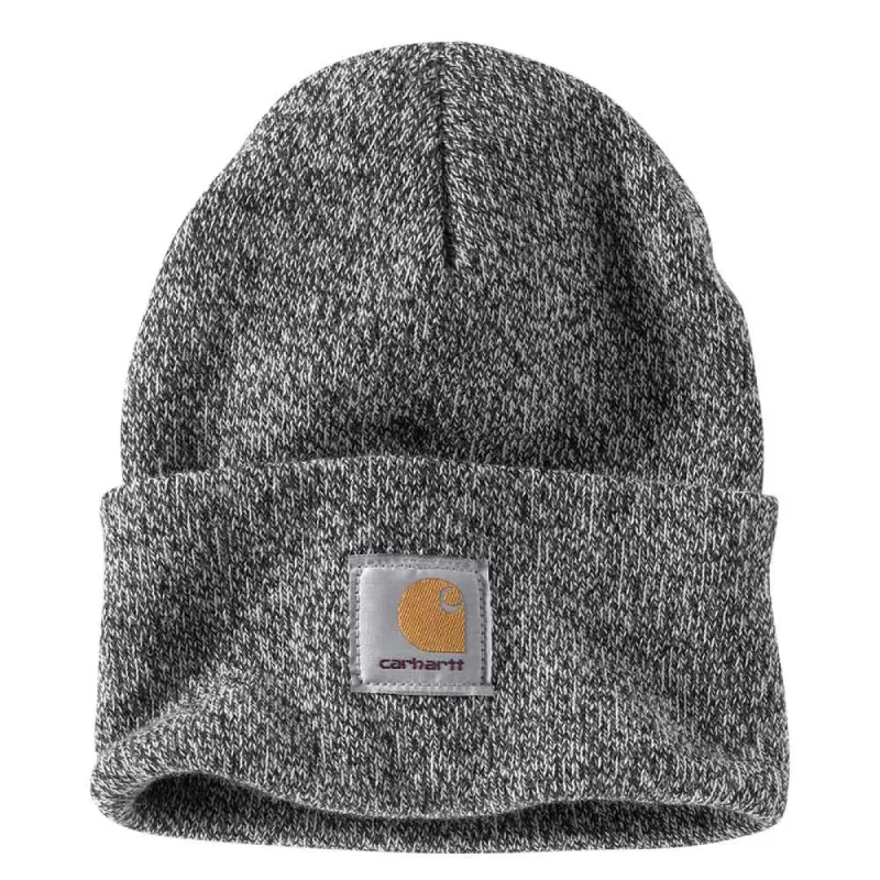 Carhartt Knit Cuff Beanie in Black and White | A18-019 sold by Glik’s