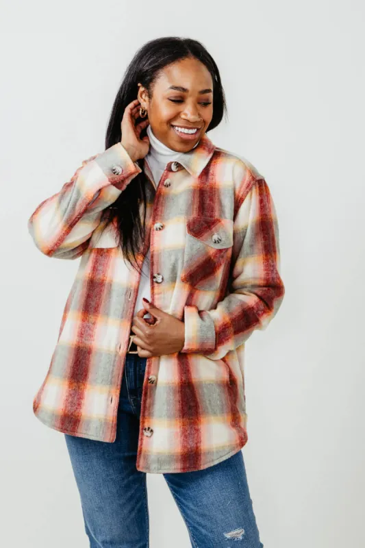 Thread & Supply Chandler Shacket for Women in Multi Red | J7711PTS-SUNSETPLAID sold by Glik’s