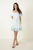 Floral Border Print Mini Dress for Women in Sage Multi | TB8124-BGL-SAGEMULTI sold by Glik’s