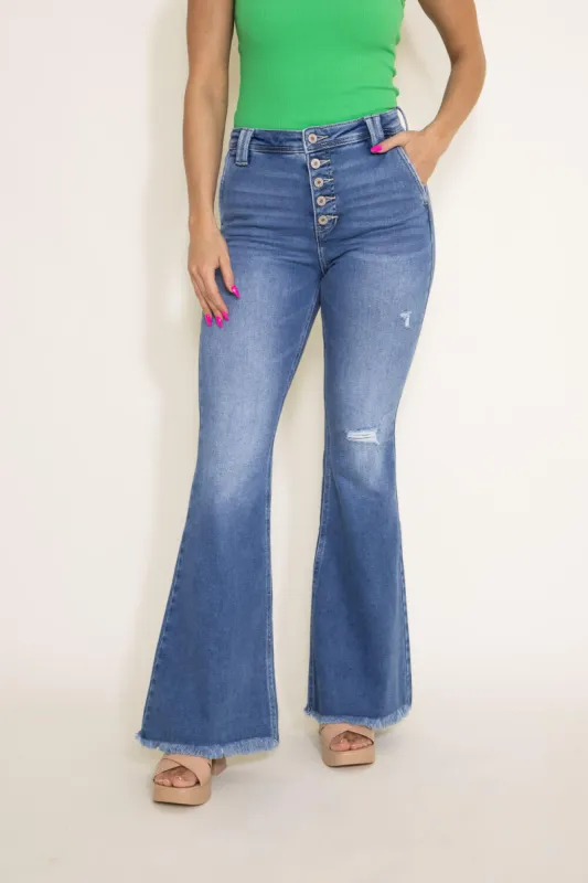 KanCan Sian High-Rise Medium Flare Jeans for Women | KC7345TM sold by Glik’s