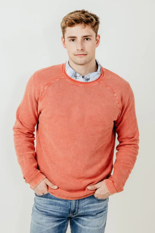Weatherproof Vintage Stone Wash Crewneck Sweater for Men in Red | S2440120GK-TANDOORISPICE sold by Glik’s