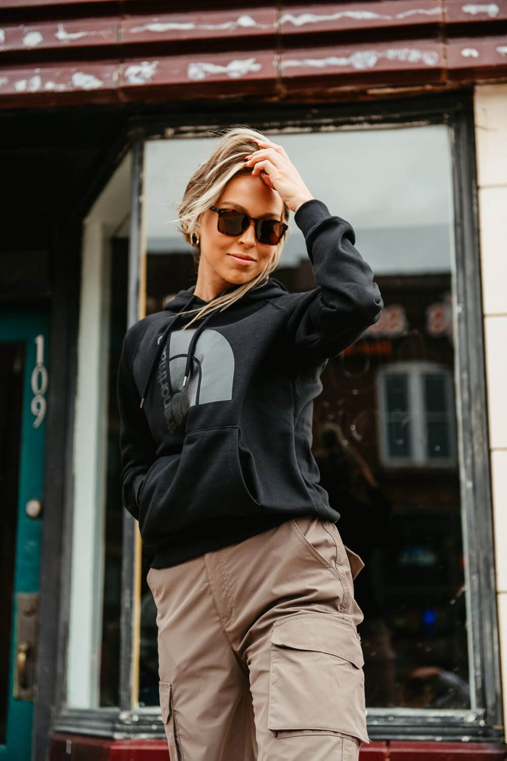 The North Face Jumbo Half Dome Hoodie for Women in Black | NF0A81U7-OBV sold by Glik’s