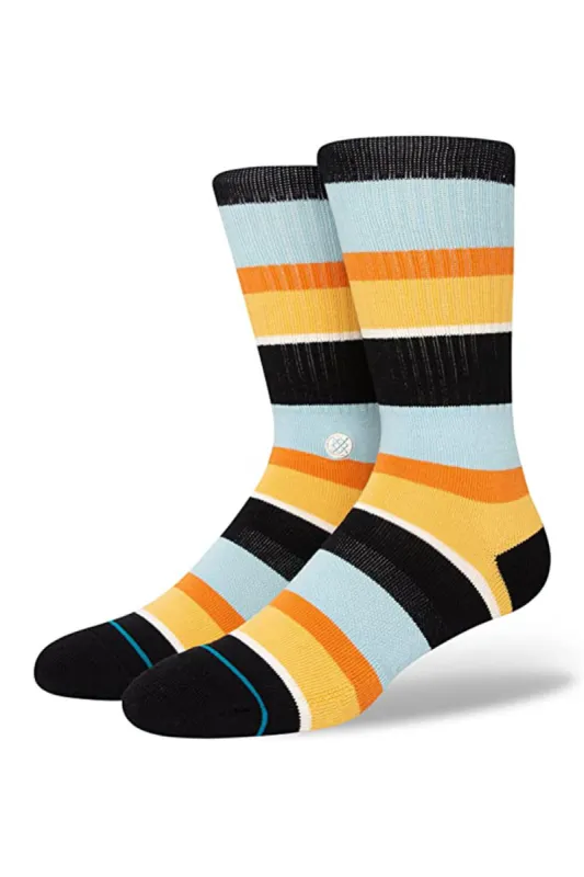 Stance Pascals Crew Socks for Men in Washed Black | A556B23PAC-WSB sold by Glik’s