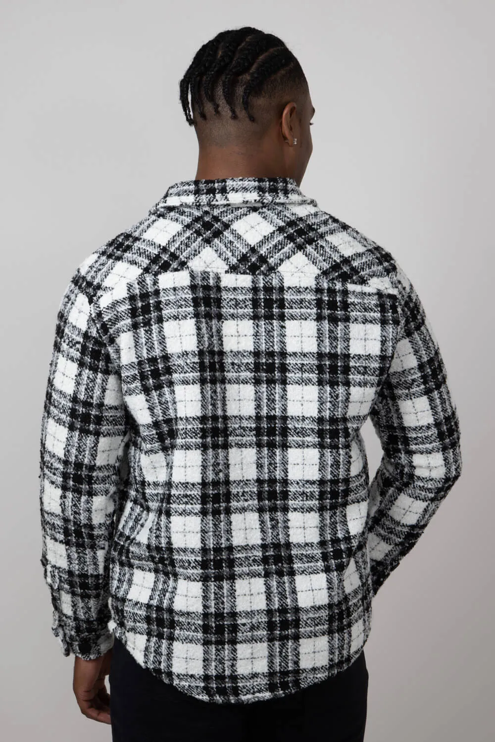 1897 Original Plaid Shirt Jacket for Men in Cream | 5JK7390M-CREAM sold by Glik’s product image thumbnail 2