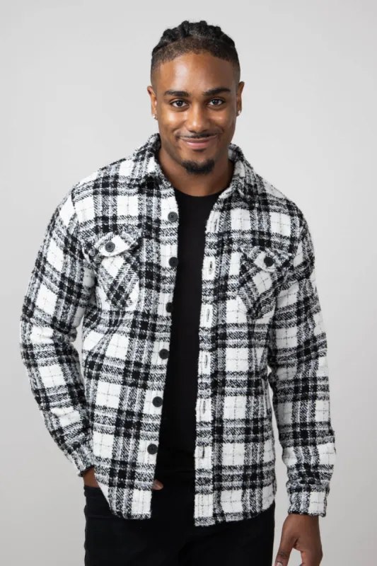 1897 Original Plaid Shirt Jacket for Men in Cream | 5JK7390M-CREAM sold by Glik’s