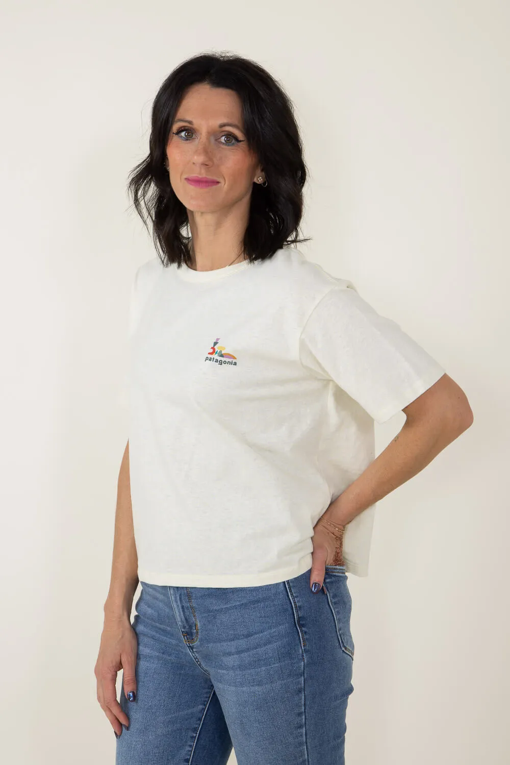 Patagonia Women’s Lose It Easy-Cut Responsibili-Tee in White | 37747-BCW sold by Glik’s product image thumbnail 2